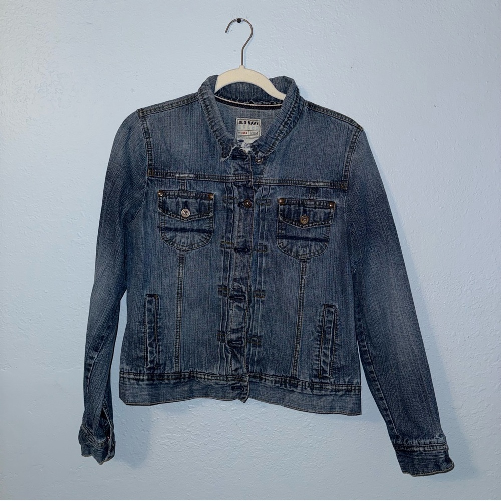 Old Navy Distressed Denim Jacket